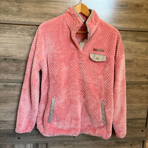 Simply Southern Pink Soft Fuzzy Jacket women’s L excellent pre-worn condition - Picture 1 of 13